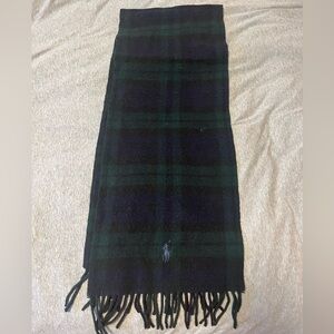 Ralph Lauren Black and Green Tartan Scarf